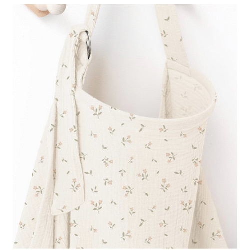 Muslin Nursing Covers for Breastfeeding, Privacy Breast Feeding Cover with Arch Neckline for Mom and Baby, Breathable 100% Cotton Nursing Apron Multi-use Stroller Cover