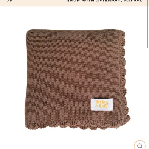 Heirloom Knit Blanket | Chocolate