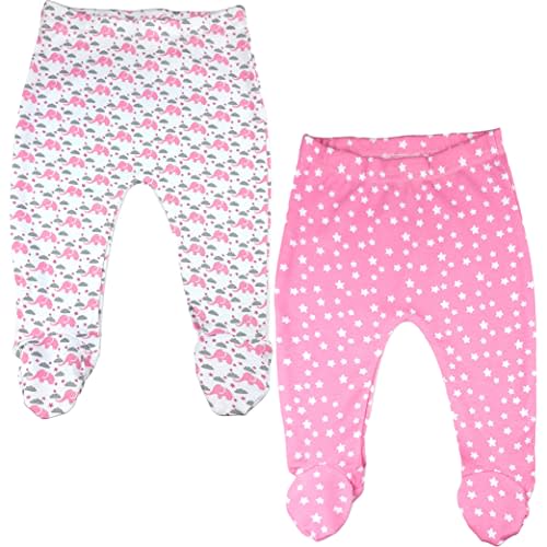 123 Bear 100% Cotton Baby Pants/Leggings with Footies 100% Cotton Unisex Boys Girls
