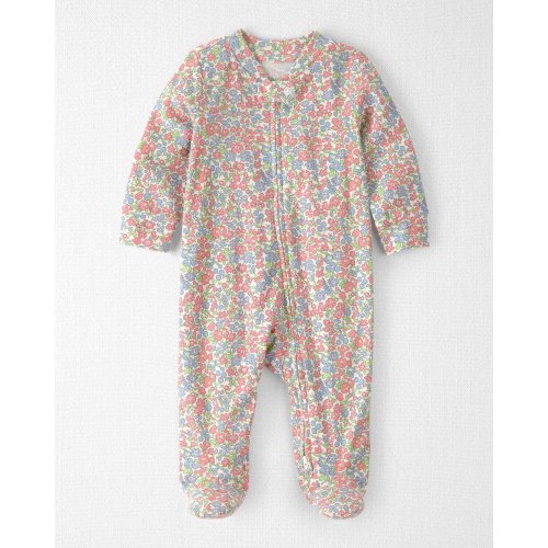 Baby Girl Organic Cotton Sleep & Play Pajama in Spring Floral