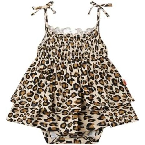 Bamboo Viscose Baby Girl Romper Dress Sleeveless Smocked Baby Girl Summer Outfit Multi-Layer Infant Dress