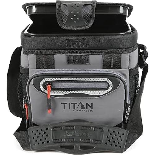 Titan Deep Freeze Cooler Zipperless Hardbody Cooler - Deep Freeze Insulation, HardBody Liner, and SmartShelf