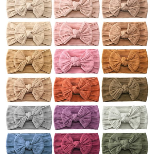 jollybows 18pcs Baby Nylon Headbands Hair Bow Elastics Hairbands Hair Accessories for Baby Girls Newborn Infant Toddlers Kid