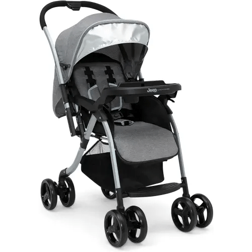 Jeep Unlimited Reversible Handle Stroller, Grey Tweed