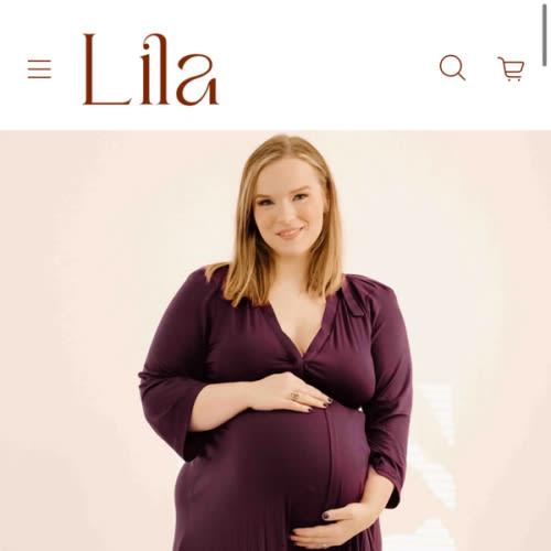 Lila Labor & Postpartum Gown in Plum