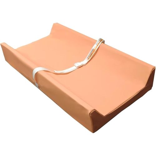 AGOGOLIFE Vegan Leather Baby Changing Pad with Waterproof & Wipe-Clean PU Cover, Standard Size Cozy Diaper Changing Pad for Dresser and Table, Light Orange : Amazon.com.au: Baby