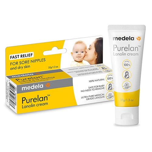 Medela Purelan Lanolin, Safe for Breastfeeding Baby, 100% Natural Nipple Cream, Single Ingredient, Soothing Protection for Nursing Moms, 1.3 Ounce