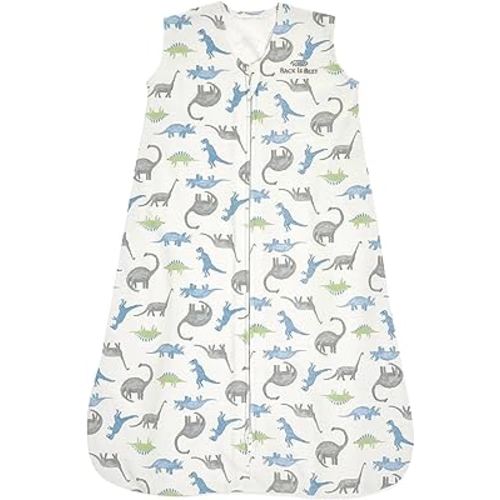 HALO Sleepsack, 100% Cotton Wearable Blanket, Swaddle Transition Sleeping Bag, TOG 0.5, Watercolor Dinos, Medium, 6-12 Months
