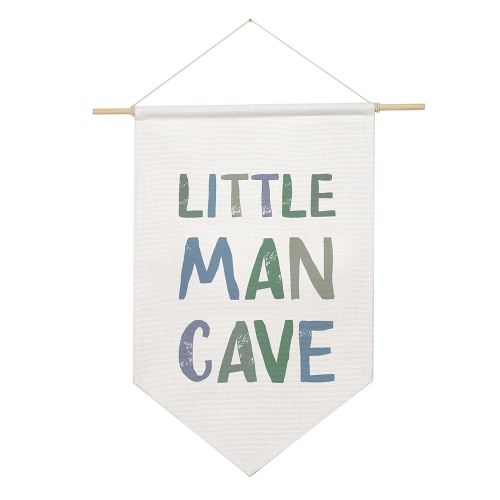 Little Man Cave Hanging Banner, Nursery Wall Art Banner, Kids Room Decor, Nursery Wall Decor, Hanging Banner, Little Man Cave Sign, Kids Wall Art, Boys Room Decor