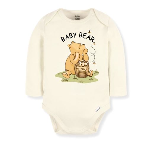 MangoHouse Baby Bear Pooh Hunny Pot Cute Baby Bodysuit Shirt Premium Custom Clothes Unisex Baby Gift for Mom Newborn