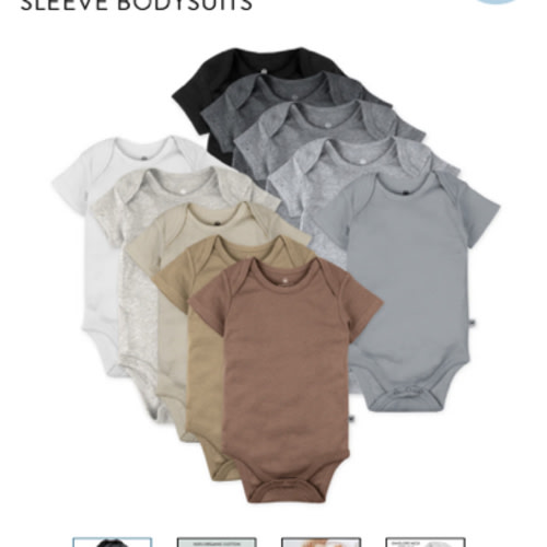 10-Pack Organic Cotton Short Sleeve Bodysuits | Honest Baby Clothing