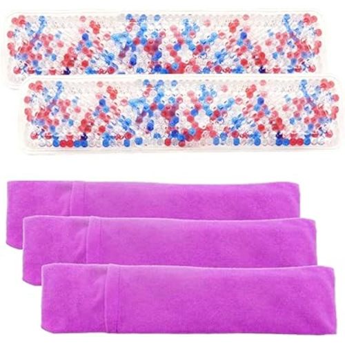Perineal Cooling Pad, Postpartum Cold Packs Gel Bead Ice Pack Cold Therapy for Women After Pregnancy and Delivery, 2 Ice Pack and 3 Cover (Multicolor)