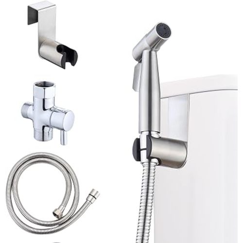 Handheld Bidet Sprayer for Toilet & Bathroom, Adjustable Water Pressure Spray Gun with 304 Stainless Steel Hose, Bidet Faucet for Postpartum Care, Elderly, Muslim Shower, Easy to Install