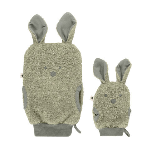 Kangaroo Bath Mitts - Sage