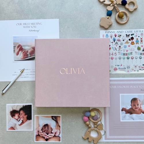 First Year Baby Memory Book | Baby Album | Modern Baby Journal | Baby Shower Gift | Baby Book | 5 Year Baby book