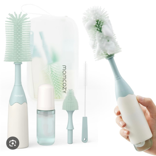 Momcozy Innovative Push-Press Design Bottle Brush Kit