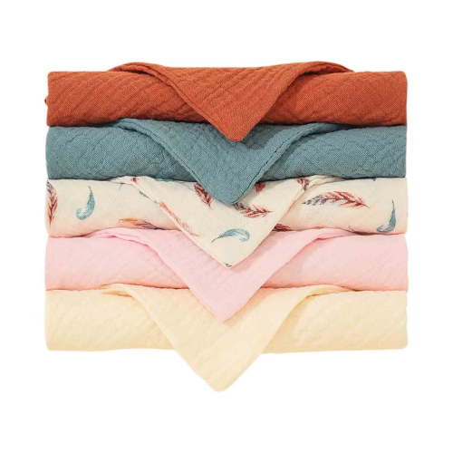 5 Pack Baby Hooded Towels, 100% Muslin Cotton Baby Bath Towel with Hood for Newborn, Infant, Toddler, Ultra Soft and Absorbent Baby Essentials Bath Towels for Boys Girls