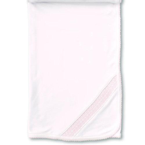 Hand Smocked CLB Charmed White/Pink Blanket