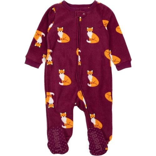SIZE 3-6m | Fleece Zipper Footed Pajamas