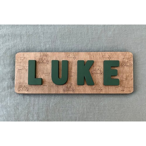 Personalized Golf Wooden Name Puzzle | Golf Nursery | Custom Baby Gift | Sports Puzzle | Name Sign | Baby Decor | Gifts for Kids