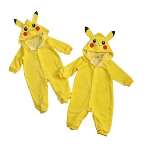 Liyucwill Newborn Baby Girl Boy Pokemon Pikachu Rompers Jumpsuit Outfits Cosplay Costume