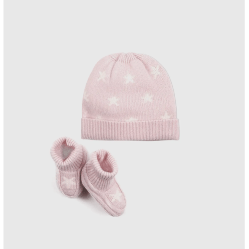 Washable Cashmere Beanie & Bootie Set