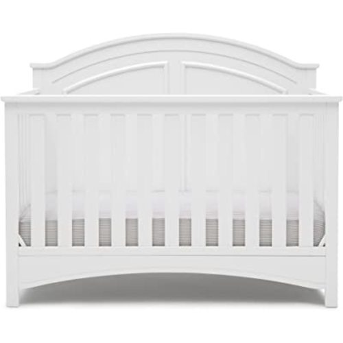 Delta Children Perry 6-in-1 Convertible Crib - Greenguard Gold Certified, Bianca White