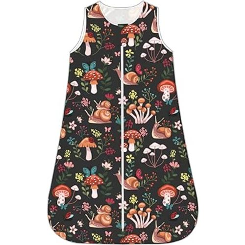 Baby Wearable Blanket Sleeping Bag, Sack, Unisex Baby Stuff, Mushroom, 0-6M