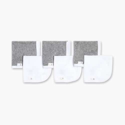 Burt's Bees Baby Organic Solid Washcloth (6 Pack) - Heather Grey