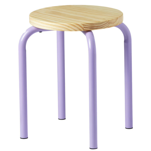 DOMSTEN stool, lilac/pine - IKEA