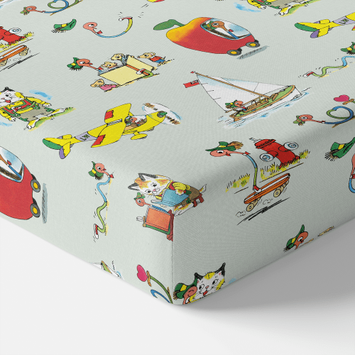 Richard Scarry's Busyworld™ Lowly Worm Crib Sheet