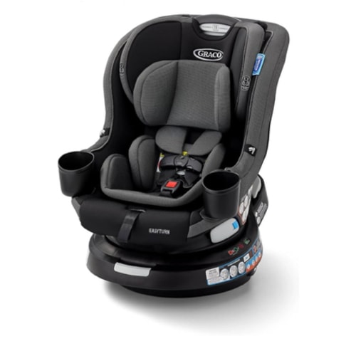 Graco EasyTurn 360 2-in-1 Convertible Car Seat, 360 Degree Rotating Infant to Toddler Rotating Car Seat, 2 Modes Forward and Rear Facing, Slim Design, Cyran