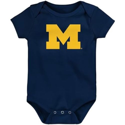 Outerstuff NCAA Officially Licensed Newborn & Infants 0-24 Months Primary Logo Creeper Bodysuit Romper
