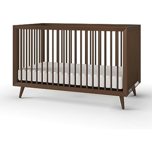 Child Craft Cranbrook 4-in-1 Convertible Crib, Baby Crib Converts to Day Bed, Toddler Bed and Full Size Bed, 3 Adjustable Mattress Positions, Non-Toxic, Baby Safe Finish (Toasted Chestnut)