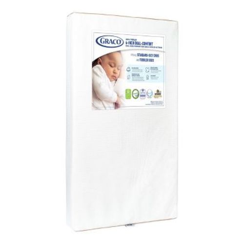 Graco 6" Dual-Comfort Baby Crib and Toddler Mattress