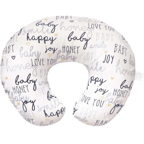 Amazon.com : Boppy Nursing Pillow Original Support, Black White Gold Baby Love, Ergonomic Nursing Essentials for Bottle and Breastfeeding, Firm Fiber Fill, with Removable Nursing Pillow Cover, Machine Washable : Baby