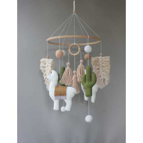 Llama mobile, Alpaca mobile, Macrame mobile