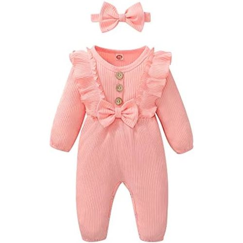 Mioglrie Newborn Baby Girl Clothes One Piece Jumpsuits Clothes Short Sleeve Rompers Summer Clothes for Baby