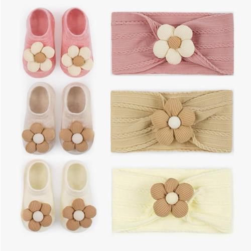 Baby Flower Headband and Socks: Cute Headband and Socks Sets for Toddler Newborn Infant Girl