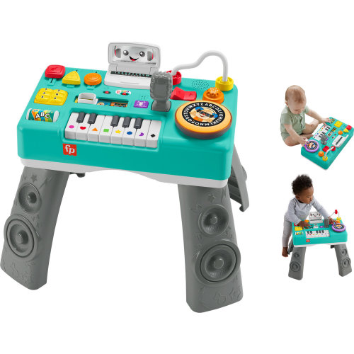 Fisher-Price Busy Musical Infant DJ Activity Table, Sound Play Center for Baby & Toddler Toys 6-36 months