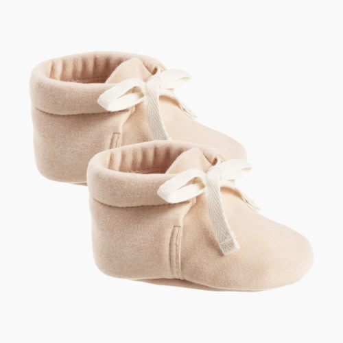 Quincy Mae Baby Booties - Shell, 0-3 M