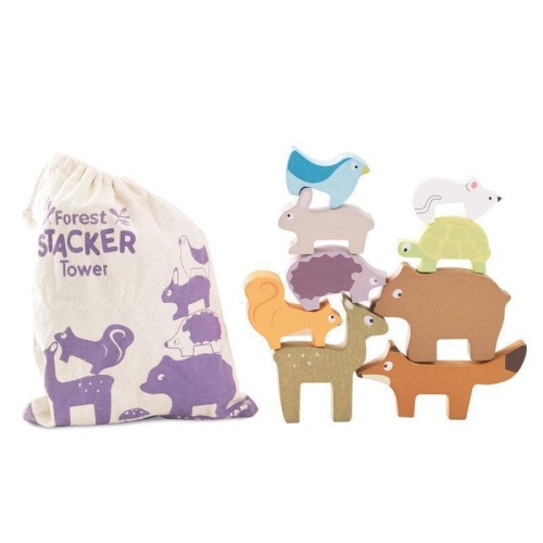 Petilou Forest Stacking Animals & Bag