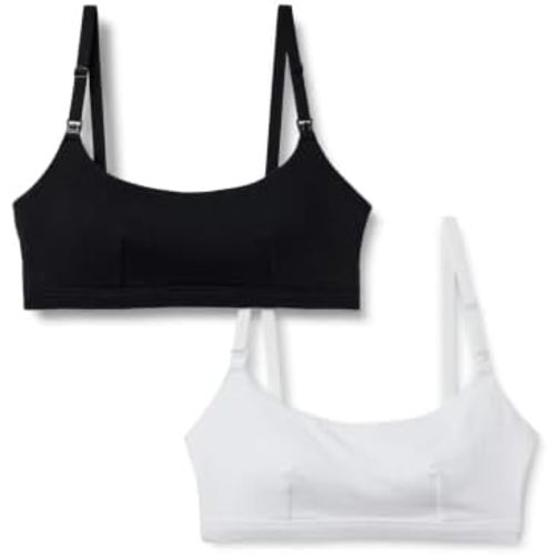Amazon Essentials Women's Cotton Jersey Comfort Nursing Bra, Wirefree, Pack of 2