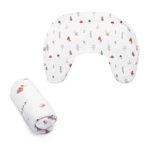 Boppy New Nursing Pillow Organic Cover, Neutral Forest Floor