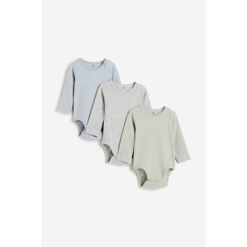 3-PACK RIBBED BODYSUITS