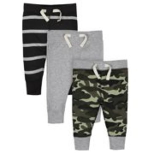 Gerber Organic Cotton Active Pants, 3pk (Baby Boys)