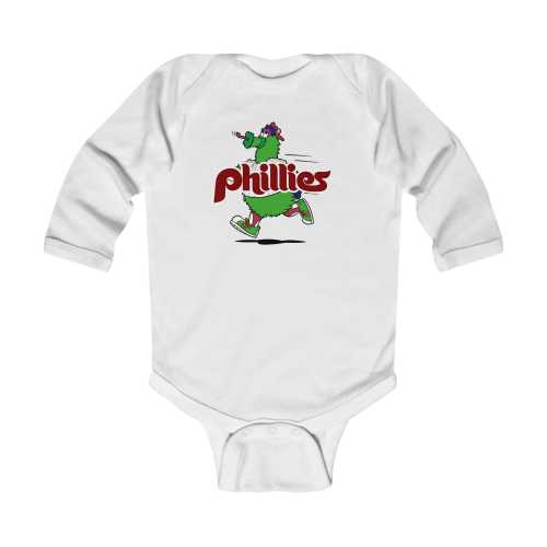Adorable Philly Phanatic Infant Long Sleeve Bodysuit, Cute Baby Onesie, Philadelphia Mascot, Baby Onesie for Little Fans