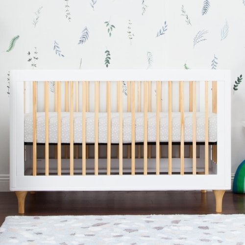 White/Natural Lolly 3-in-1 Convertible Crib (Part number: M9001WN)