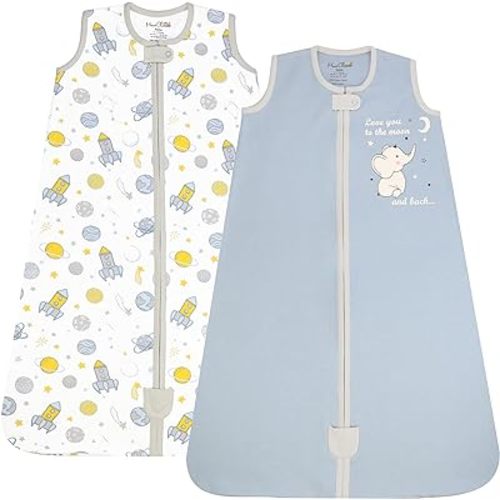 Mama Cheetah Baby Sleep Sack 0.5 TOG, Organic Cotton Baby Wearable Blanket with Two-Way Zipper, Swaddle Transition Baby Sleeping Bag for Newborn Infant Toddler Boy Girl, 0-6 Months