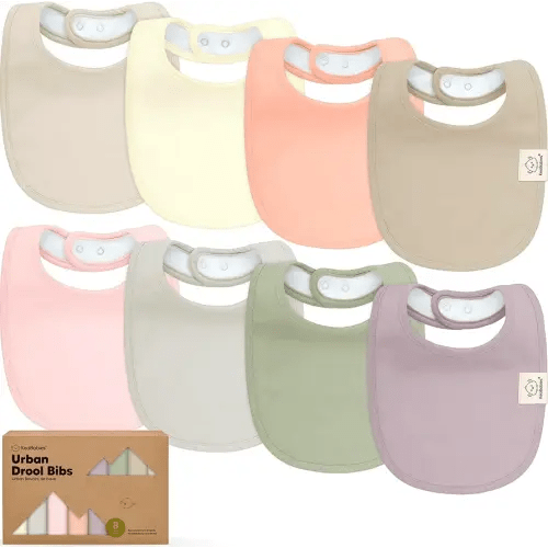 8-Pack Organic Baby Bibs for Boys, Girls - Soft Cotton Drooling and Teething Bibs for Baby Girl & Boy, Extra Absorbent, Easy To Clean & Put On for Toddler, Newborn, Infant 0-24 Months (Embrace)